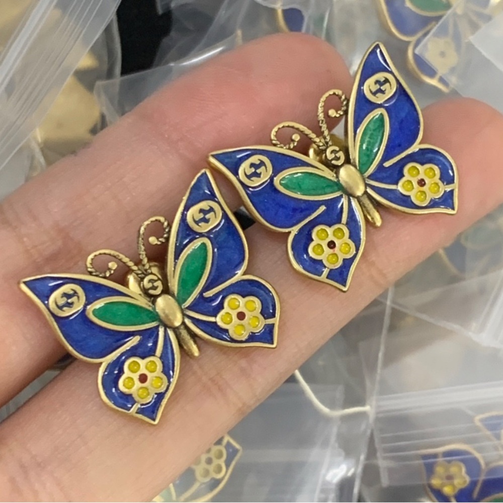 Butterfly Enamel Earrings